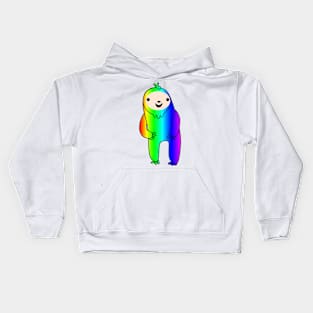 Happy Rainbow Sloth Kids Hoodie